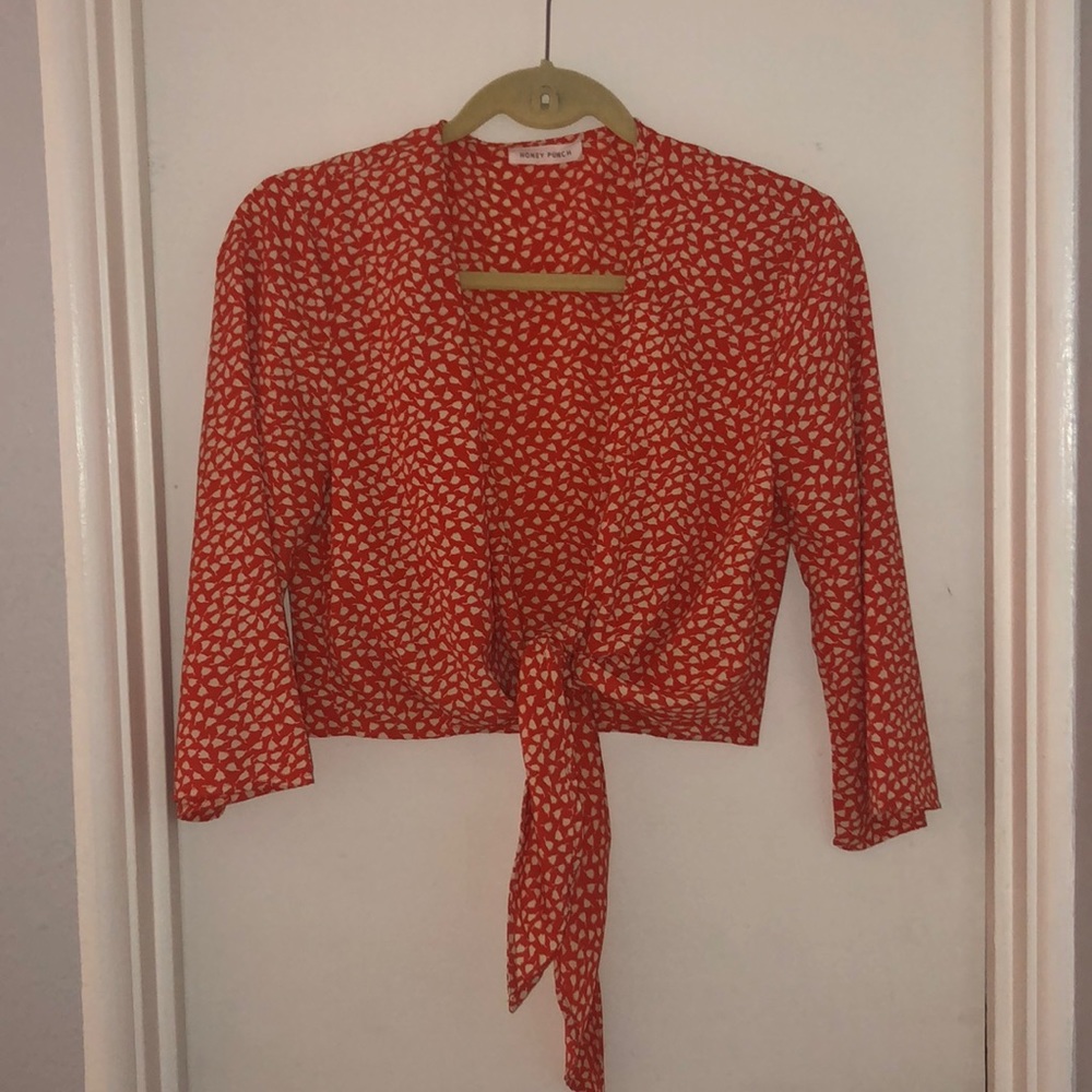 Tie front crop top
